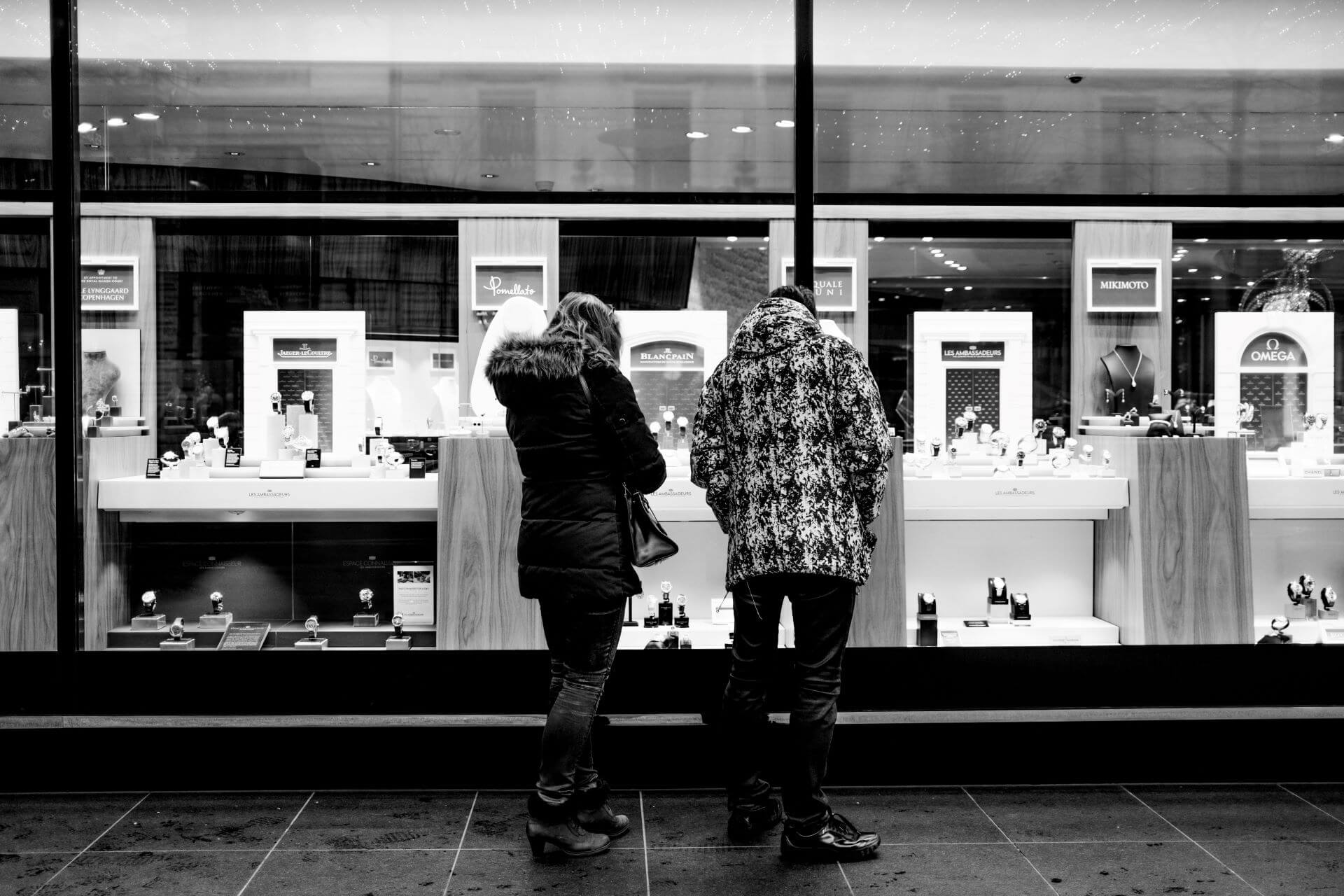 Couple Shopping at Jewelry Store